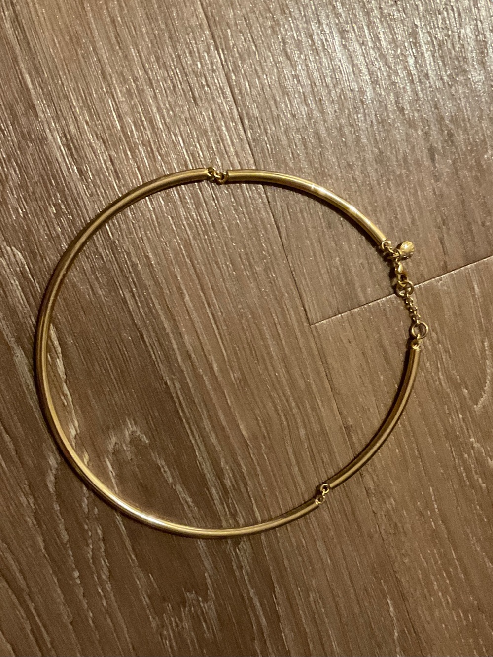 Madewell Gold Collar Necklace - Sleek Tube Design